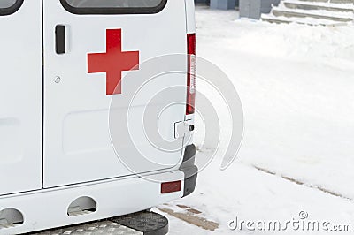 The back of an ambulance Editorial Stock Photo