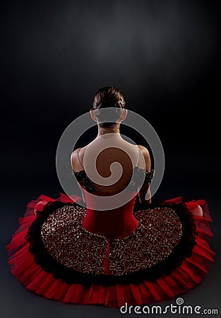 Back of a ballerina Stock Photo