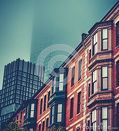 Back Bay Boston Stock Photo