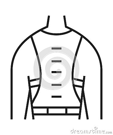 Back brace icon. Orthopaedic rehabilitation icon vector. Physical therapy Vector Illustration