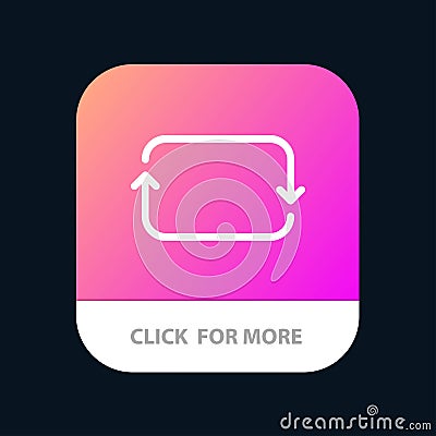 Back, Front, Twitter, Sets Mobile App Button. Android and IOS Glyph Version Vector Illustration