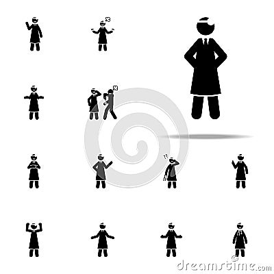 back hands, doctor icon. doctor icons universal set for web and mobile Stock Photo