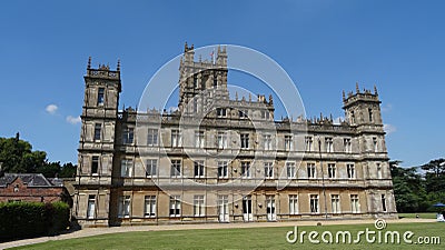 Back of Highclere Castle, Downton Abbey Stock Photo