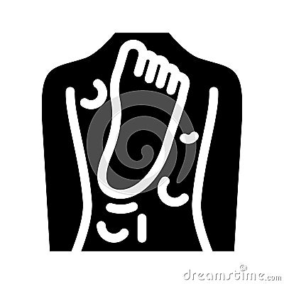 back and leg shiatsu glyph icon vector illustration Vector Illustration