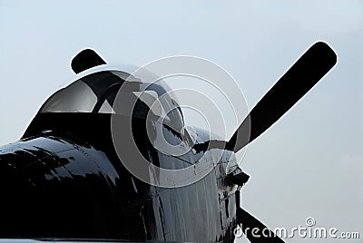 Back-lite P-51 Stock Photo