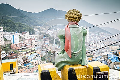 Little prince at Gamcheon Culture Village in Busan, Korea Editorial Stock Photo