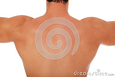 Back of a male person Stock Photo