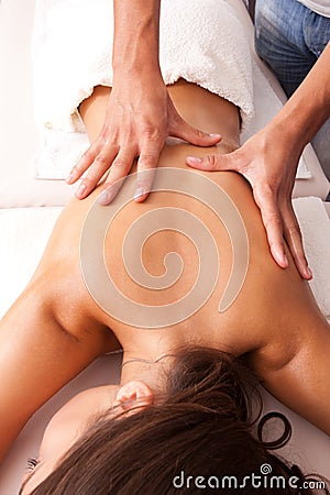 Back massage Stock Photo