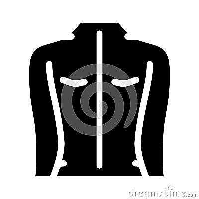 back massage glyph icon vector illustration Vector Illustration