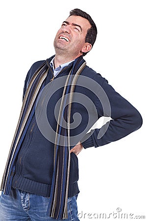 Back pain Stock Photo