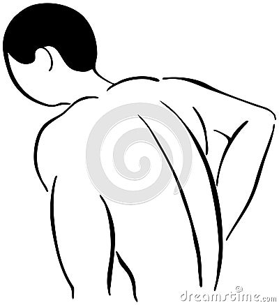 Back Pain Vector Illustration