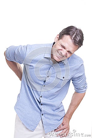 Back pain Stock Photo