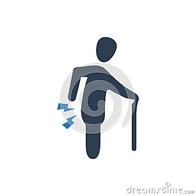 Back Pain Icon Vector Illustration