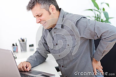 Back pain Stock Photo