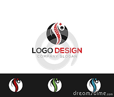 Back Pain Medical Logo Template online store vectors illustration Vector Illustration