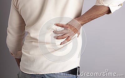 Back pain medicine Stock Photo