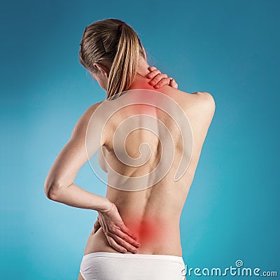 Back pain Stock Photo