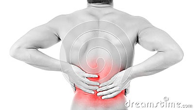 Back pain Stock Photo