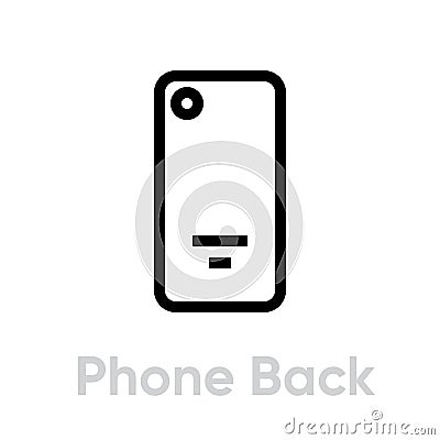 Back phone icon. Editable line vector. Vector Illustration