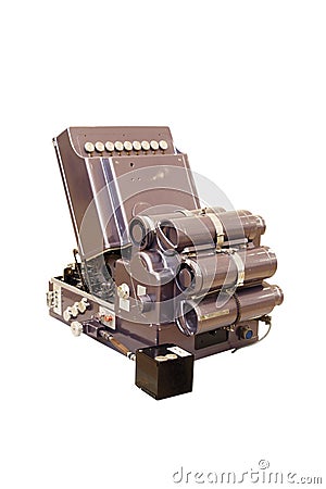 Back portion of Ancient optical scanner with Galvanometer Stock Photo