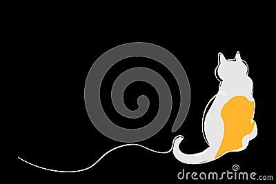 back pose simple vector sketch single one or continuous line Vector Illustration