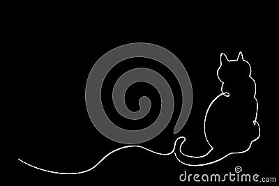 back pose simple vector sketch single one or continuous line Vector Illustration