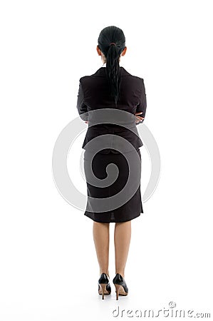 Back pose of young executive Stock Photo