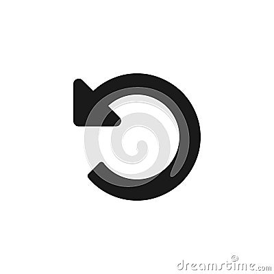 Back or return vector icon isolated on white background. Undo symbol. Vector EPS 10 Vector Illustration