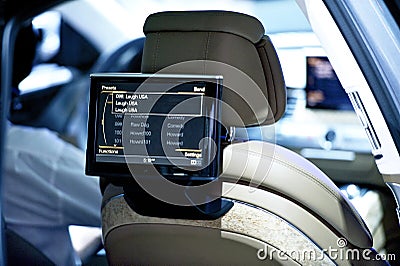 Back Seat Car Display Stock Photo