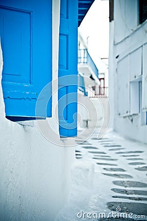 Back street, Mykonos Stock Photo