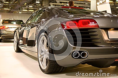 Back of supercar Stock Photo