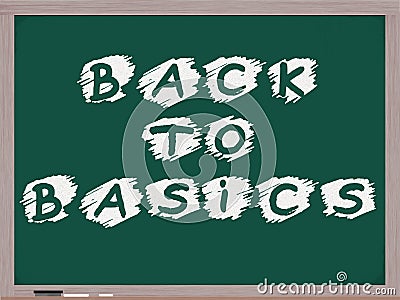 Back to Basics Chalkboard Stock Photo