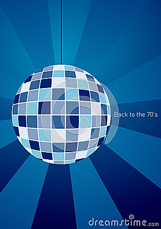 Back to eighties disco ball Vector Illustration