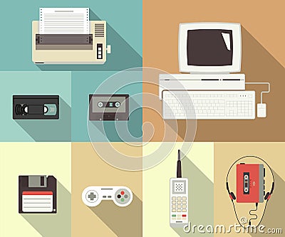 Back to nineties Vector Illustration