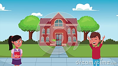 Back To School Animation with Students Kids in Building Stock Footage - Video of sketch, graphic: 194178500 Back To School Animation with Students Kids in Building Stock Footage - Video of sketch, graphic: 194178500