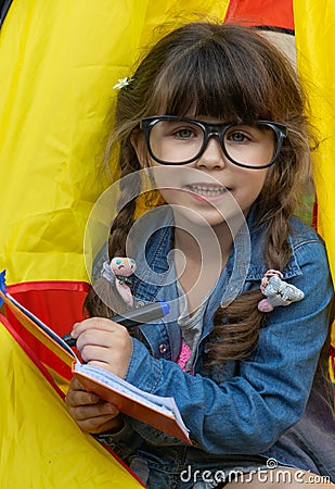 Back to school background with kids. Stock Photo