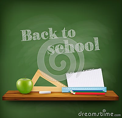 Back to school background. Vector Illustration