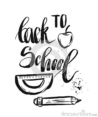 Back to school background, vector illustration. Vector Illustration