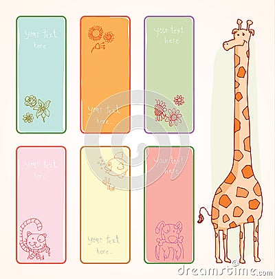 Back to school, Banners and Bookmarks, vector illustration Vector Illustration