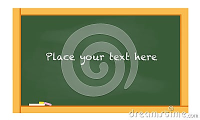 Back to school blank chalkboard vector Stock Photo