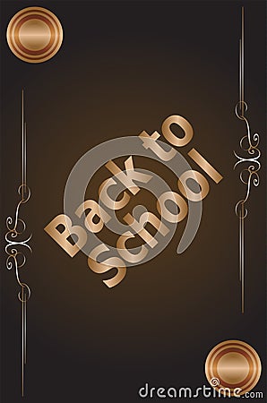 Back to School Calligraphic Designs, Retro Style Elements, Typographic and education Concept Stock Photo