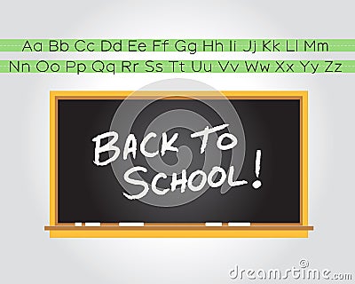 Back to school chalkboard Vector Illustration