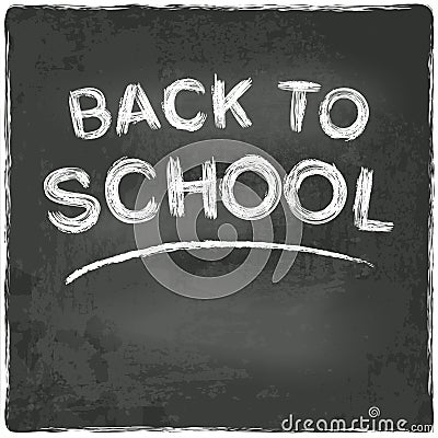 Back to school chalkboard blackboard Vector Illustration