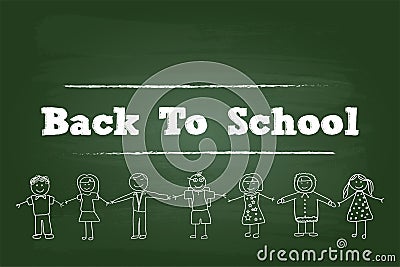 Back To School Children Vector Illustration