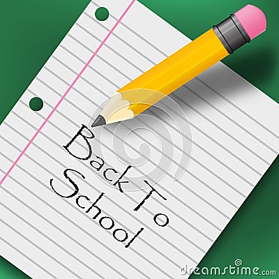 Back to school creative background. with pencil Vector Illustration