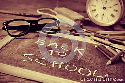 Back to school in duotone Stock Photo