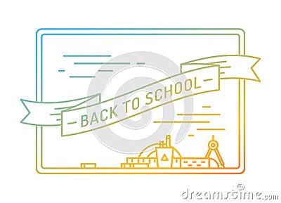 Back to school. Education, books, university and Vector Illustration