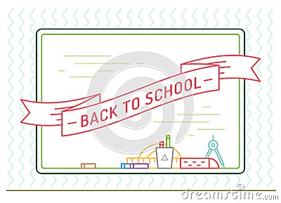 Back to school. Education, books, university and Vector Illustration