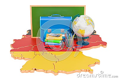 Back to school or education in Germany concept, 3D rendering Stock Photo