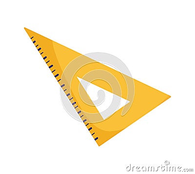 Back to school geometric object triangle ruler icon Vector Illustration